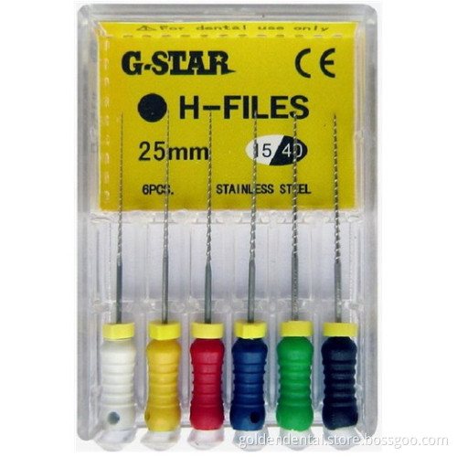 Dental Niti & Stainless Steel H-Files (Hedstrom Files)